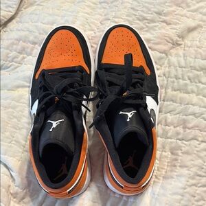 Air Jordan Black and Orange Sneakers